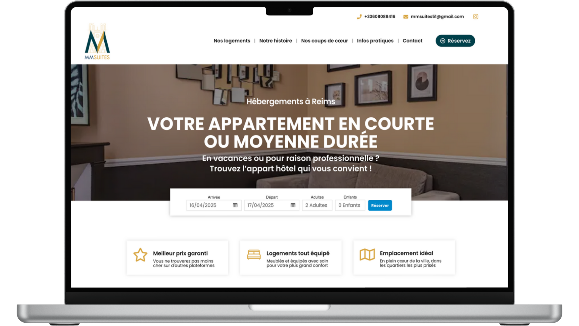 Site réservation macom.immo
